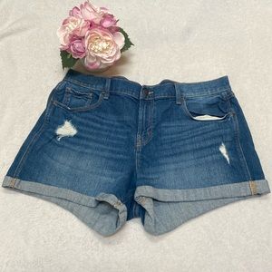 OLD NAVY Mid-Rise Boyfriend Jean Shorts Size 16